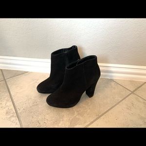 Aldo black suede ankle dress boots 6.5